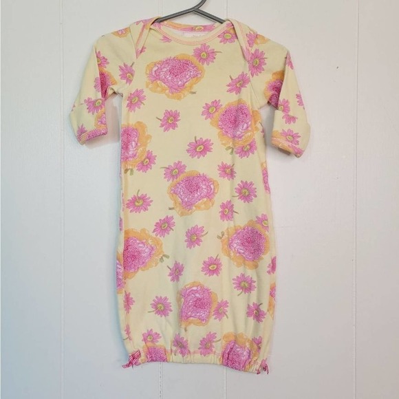 Baby Lulu Other - Baby Lulu Baby Girls Size Newborn Yellow & Pink Floral Long Sleeve Open 100% Cot